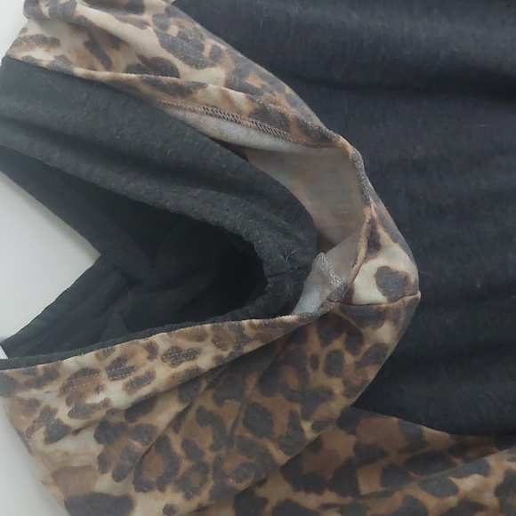 Womens 3x Leopard Print Sleeve Hoodie - Picture 5 of 5